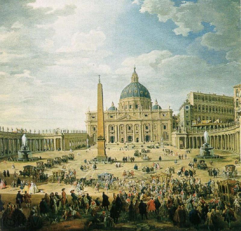 wolfgang amadeus mozart the square in front of st peter s basilica in rome Norge oil painting art